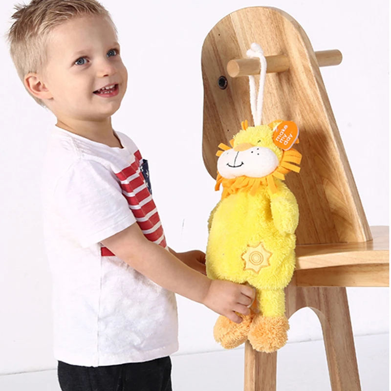 

Baby Toddler Plush Toys Appease Doll Infant Hand Bells Soft Cotton Newborn Elephant/Lion/Monkey Animal Musicial Toy