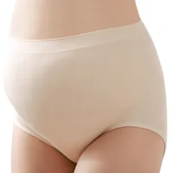 Sous vêtements pour femmes enceintes, taille haute, soutien du ventre, sans couture, levage des hanches, coton réglable, respirant, slip doux de maternité 