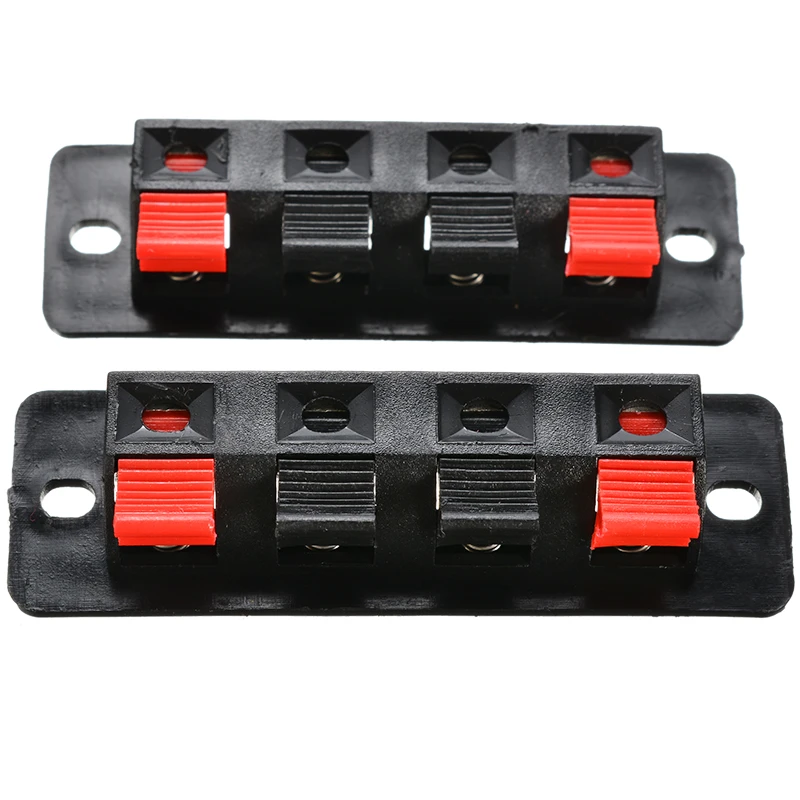 New Arrival 2pcs 4 Positions Loudspeaker Terminal Clips Spring Load