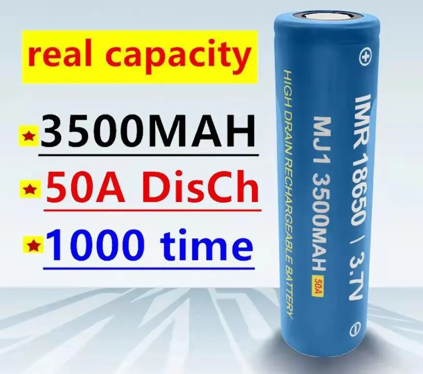 1-20 100% original MJ1 3.7 V 3500 mAh 18650 lithium secondary batteries for flashlight 3500mah | Электроника