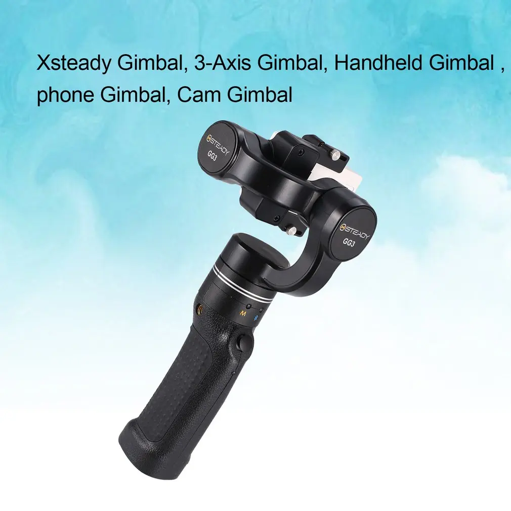 Xsteady селфи смартфона Бесщеточный Стабилизатор GG3 Карманный 3-осевой карданный вал, подходит для GOPRO, для спортивной камеры Xiao YI 4 K/4 K+, sony RX0 SJCAM AEE