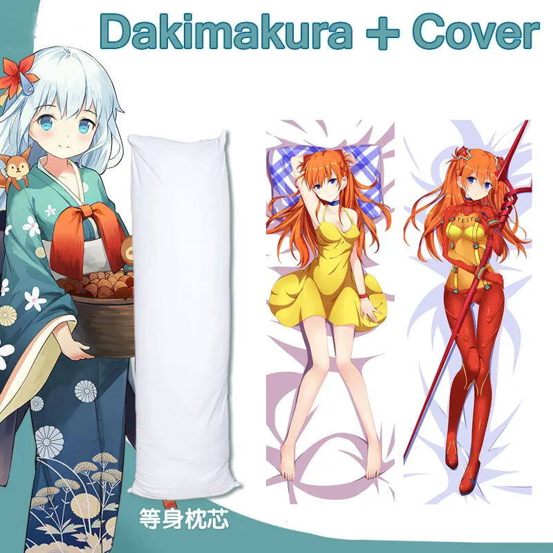 EVANGELION Asuka Langley Soryu Anime Dakimakura with Pillowcase Body Pillow Hug Bed Otaku Sleeping Long Cushion | Дом и сад