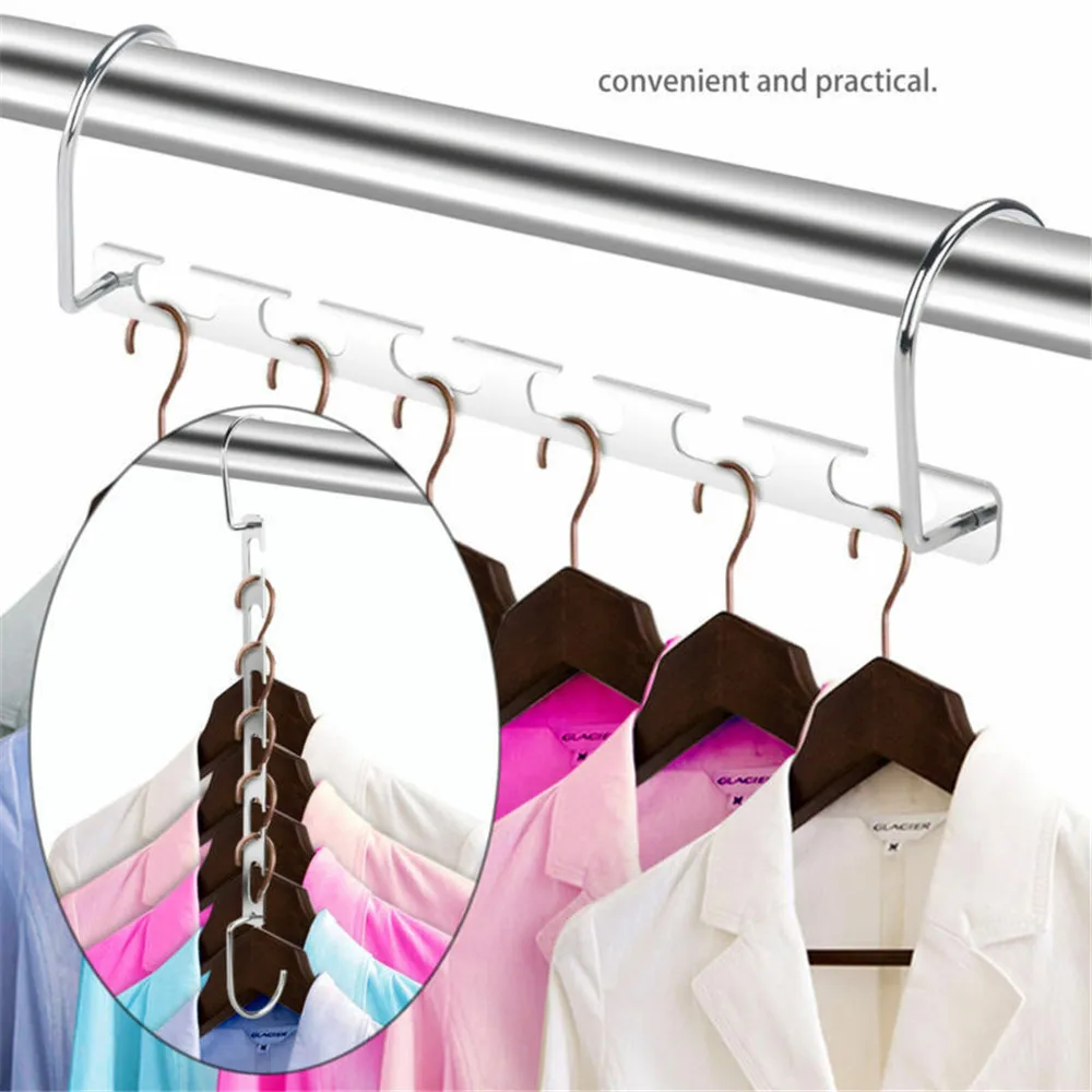 

Magic Clothes Hangers Hanging Chain Metal Cloth Closet Hanger Shirts Tidy Save Space Organizer Hangers for clothes
