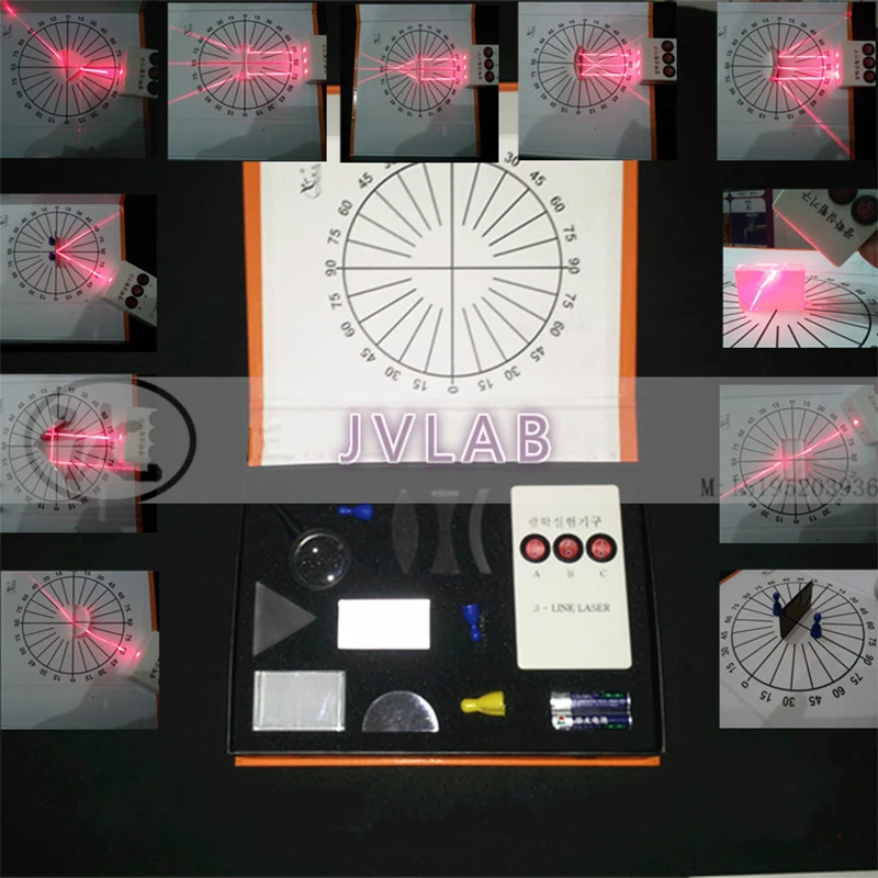GOOG Physical Optics Experiment Set Triangular Prism Lights Convex Concave Lens Set Child Gift Toy Science Equipment