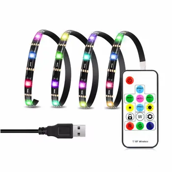 

LED Strip pixel light WS2812B ws2812 IC Dynamic RGB USB 5050 Dream Color 5V Backlight Addressable RF 17key Remote Neon Tape lamp
