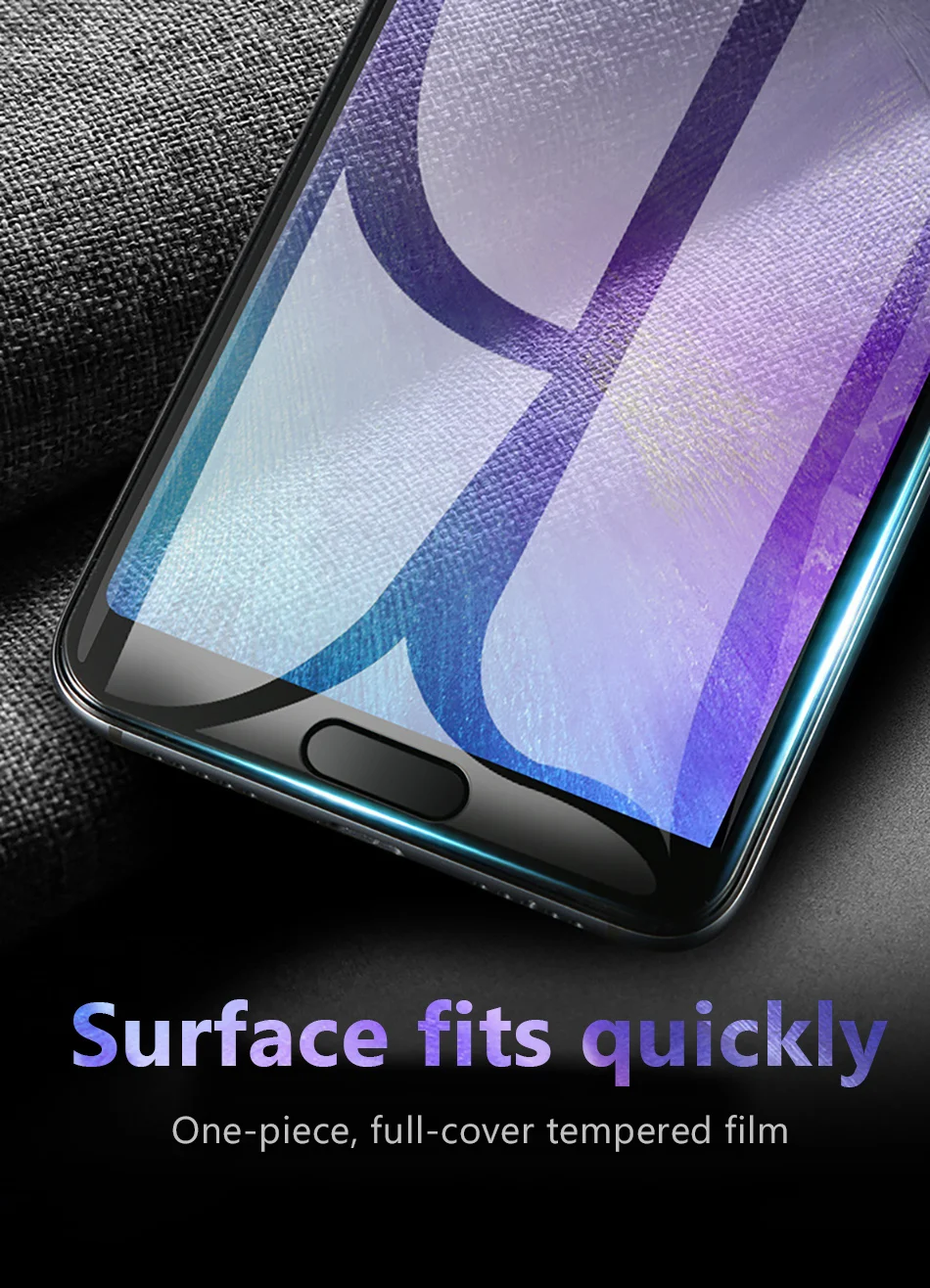 Benks Full Cover Curved Tempered Glass For Huawei P20 Pro Bending Screen Fingerprint Proof Protector Front Film For Huawei P20 (1)
