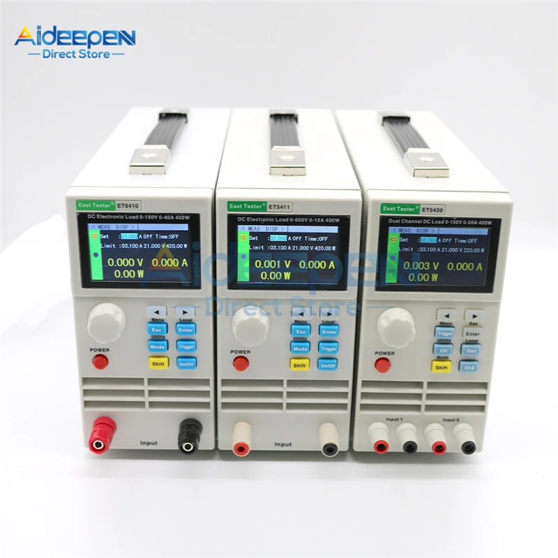 US $138.88 ET5410 ET5411 ET5420 Electrical Load 150V 40A15A 400W Professional Programmable Digital DC Load Battery Tester Load Meter