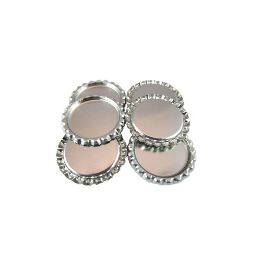 Free Shipping 100pcs Flattened Chrome Bottle Caps Flat Cap Made Of Tinplate For 1" Domes DIY Crafts Jewelry Pendants | Дом и сад