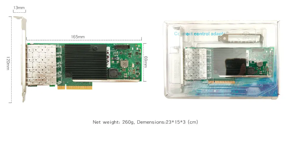 X710-DA4 4 порта SFP+ 10G PCIE3.0 X8 Ethernet конвергентный сетевой адаптер 10G четырехпортовый Intel XL710BM1