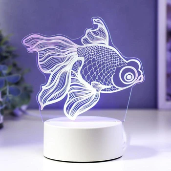 

Lamp "Rybka" LED RGB from the network 15.3x14.4 cm 5074808