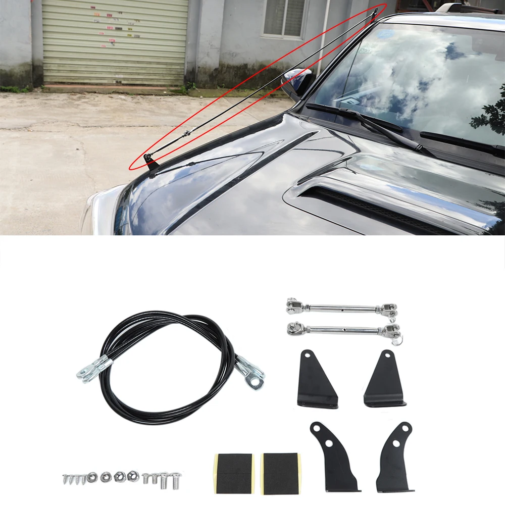 for Toyota 4 Runner 2010-2020 Limb Risers Kit Obstacle Eliminate Rope Protector Car External Accessories Black Stainless Steel