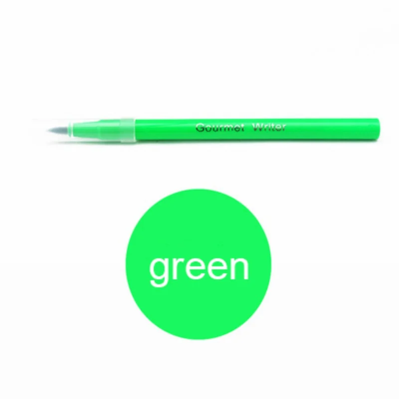 Съедобная пигментная ручка, сделай сам, пищевой ящик, цветные карандаши, FDA класс, маркеры для торта, печенья, печенья, художественные инструменты, принадлежности для выпекания - Цвет: Зеленый