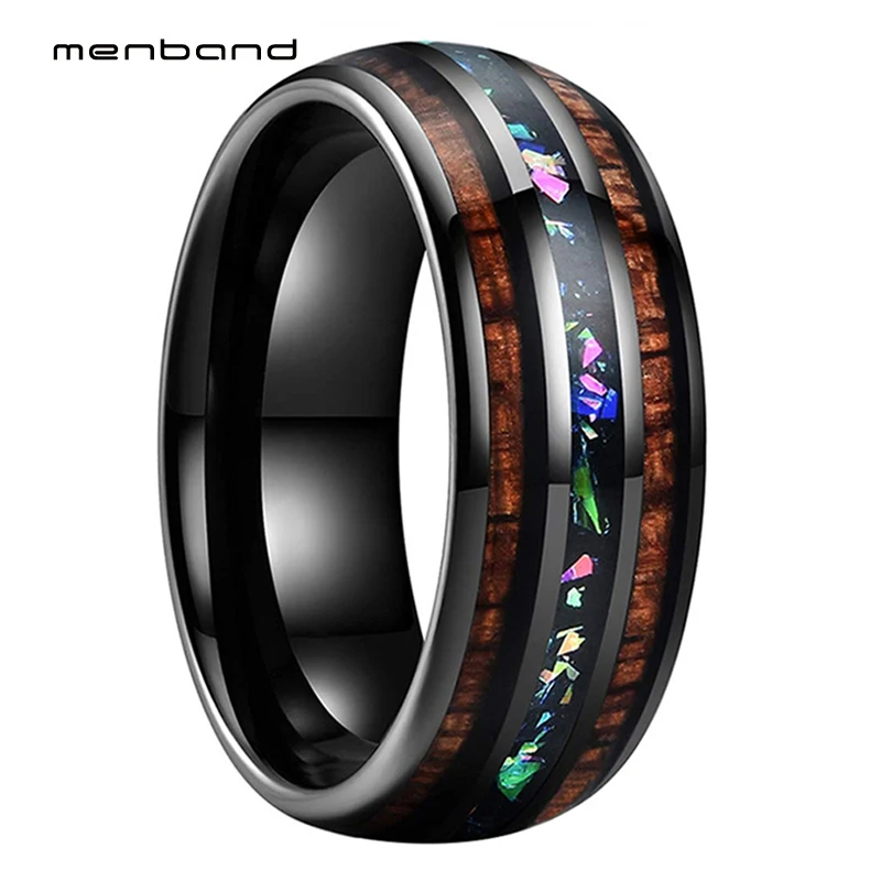 Черные обручальные кольца Tungsten задействованные мужские для мужчин и женщин с