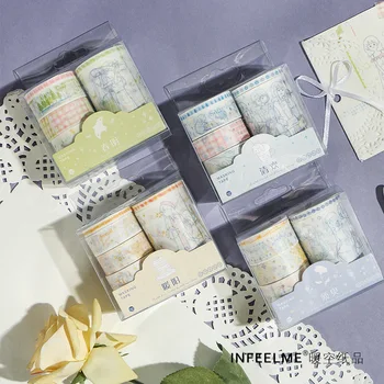 

1 set/lot DIY Japanese Paper Decorative Adhesive Tape Warm hour light series Washi Tape/Masking Tape Stickers