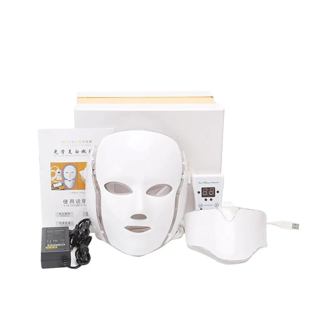Светодиодная маска, косметический инструмент, косметическая маска, инструмент, семь цветов, фотонный инструмент для омоложения кожи, бытовой спектрометр