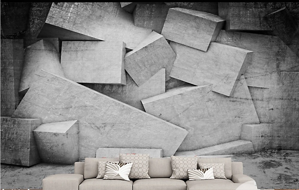 Drop Pengiriman Kustom 3d Abstrak Geometris Living Room Latar Belakang Wallpaper Dinding Mural Desain Terbaru Wallpaper Desain Untuk Hotel Wallpaper Aliexpress