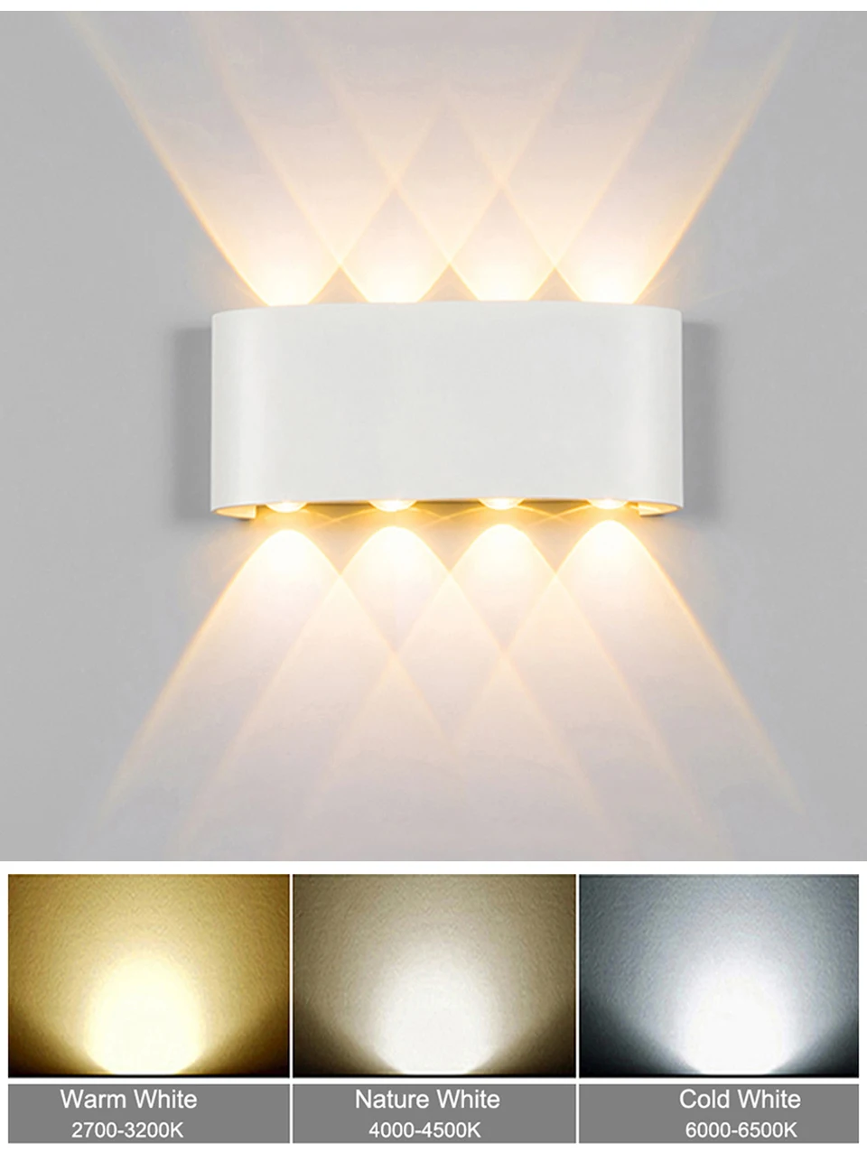 modern wall lights Nordic LED wall lamp Aluminum Waterproof outdoor wall lights for Porch/Garden /Bathroom light led luminaire 4W/6W/8W/10W /12W wall lights