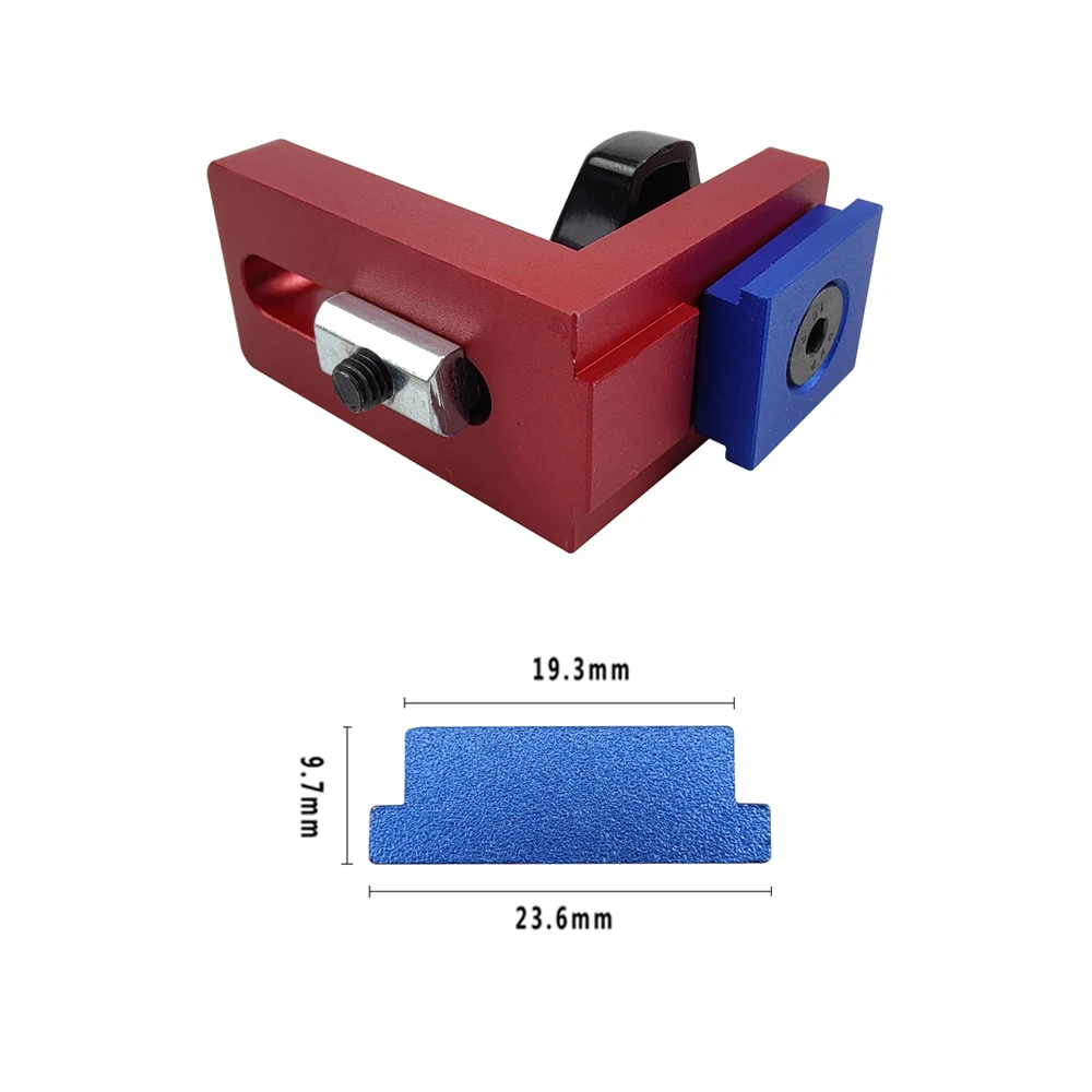 Woodworking T Slot Miter Track Stop Locator Sliding Brackets Woodworking Rail Retainer Chute Backing Connector for 30 T-track