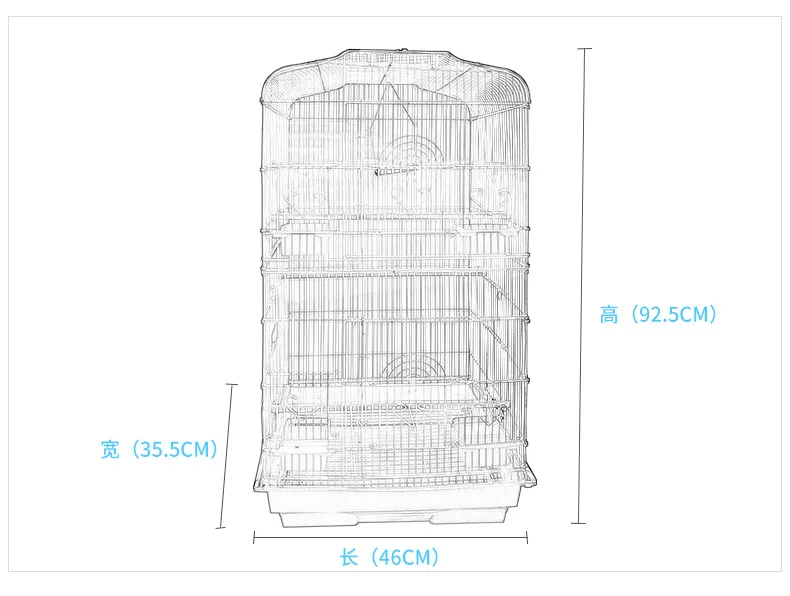 Складная прочная Полезная металлическая железная клетка для большой клетки для птиц для попугаев Майна клетка для птиц проволочная клетка для домашних животных Попугаи для любителей птиц
