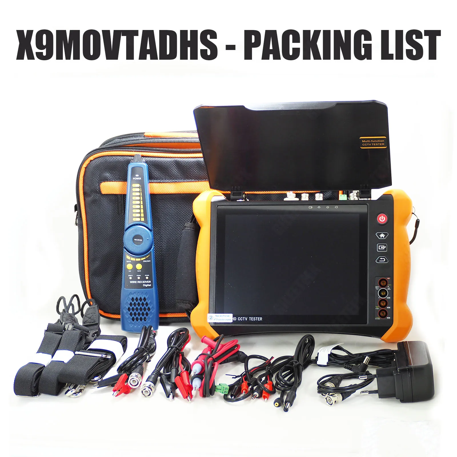 IP камера X9ADHS тестер POE 8MP TVI CVI 5MP AHD SDI CVBS CCTV монитор 8 дюймов сенсорный экран 2K H.265