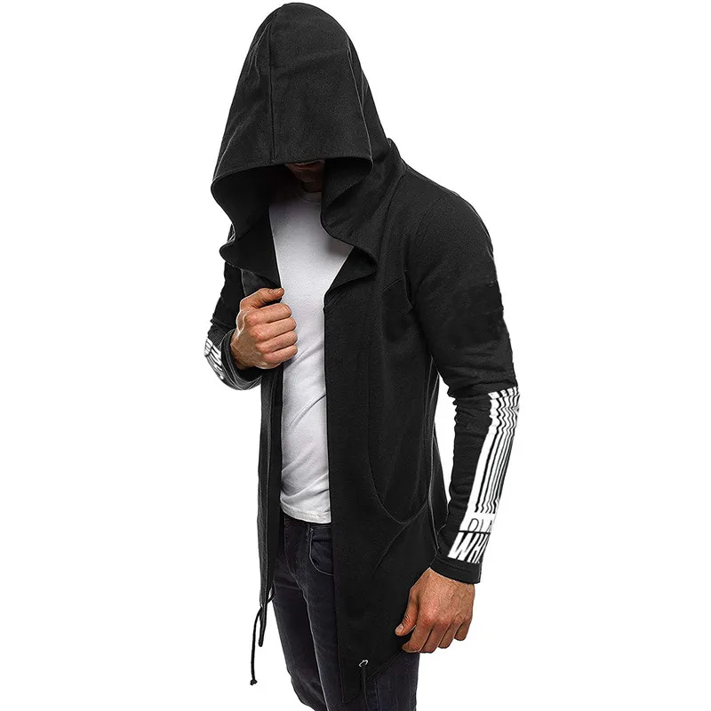 Стиль Темный из мужчин с капюшоном печатных Assassin толстовка мужская пальто куртка западный стиль