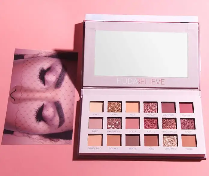 

Perfect #1 matte 18 color pearl light eye shadow tray desert rose diary beauty makeup