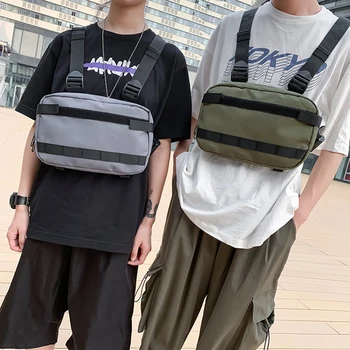 

Hip Hop Military Tactical Chest Bag Backpack Men Adjustable Multi-Functional Molle Tool Pouch Shoulder Bag Tactical Vest Bag