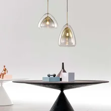 Люстра в скандинавском ресторанном стиле, современная маленькая дизайнерская креативная стеклянная лампа, люстра для ресторана, кухни