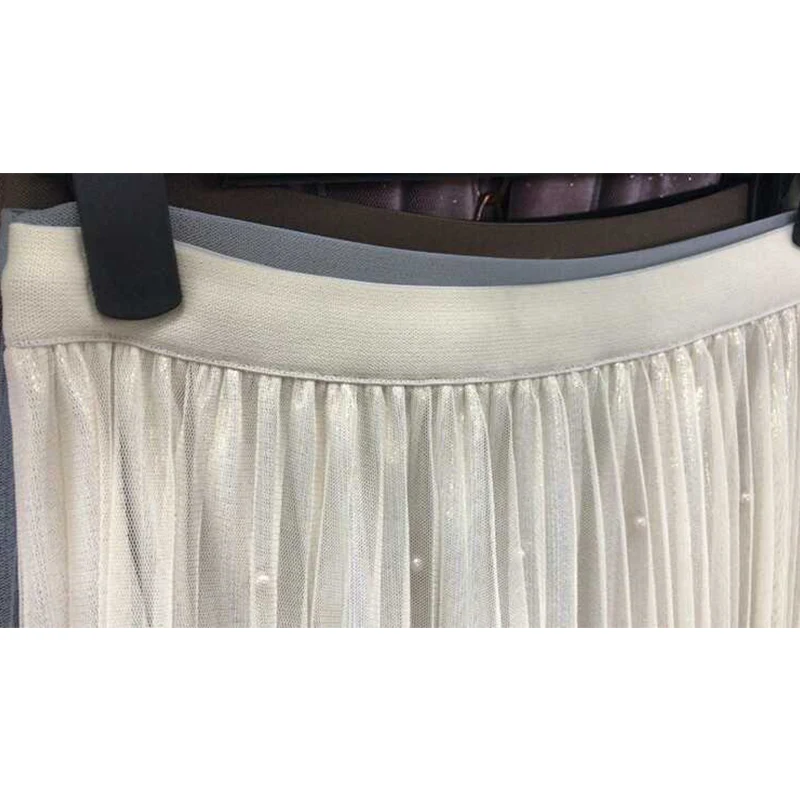 Женская юбка из тюля TIGENA, длинная плиссированная юбка с развальцовка для женщин на осень-зиму