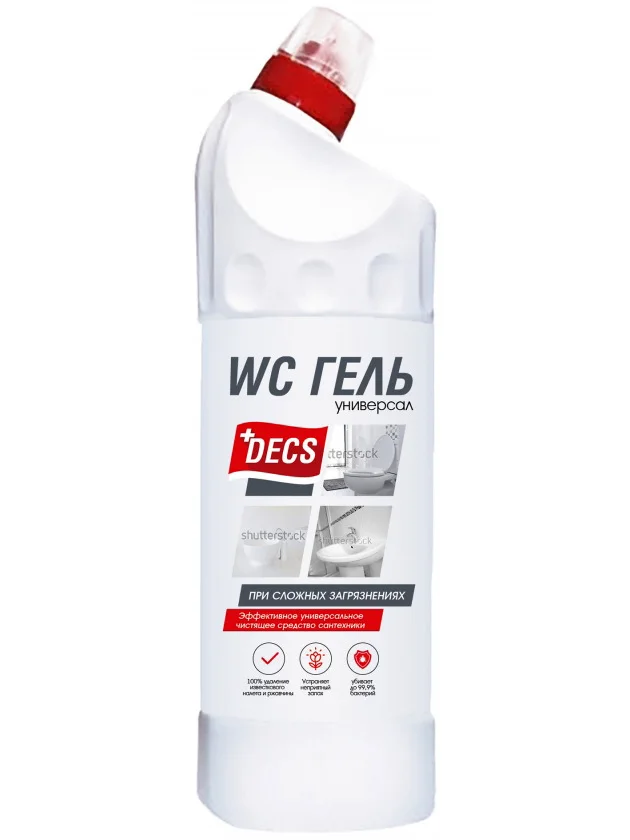 DECS WC Гель Лимон Ароматизированное средство для удаления известкового налета и