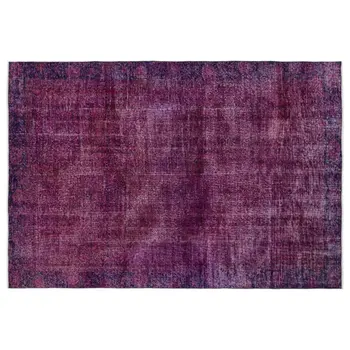 

Handmade Purple Vintage Overdyed Turkish Area Rug 185x282 Cm-6'1''X9'3''