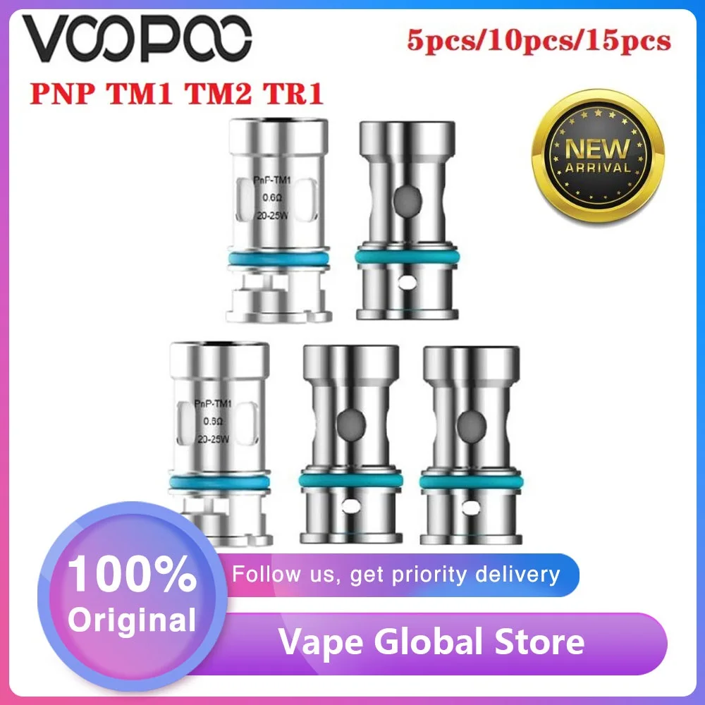 5 шт. 15 Voopoo PnP-TM2 0.8ohm PnP-TM1 0.6ohm PnP-TR1 PnP TM1 TM2 Vape катушка для VINCI X / Drag S ARGUS GT AIR V.SUIT |