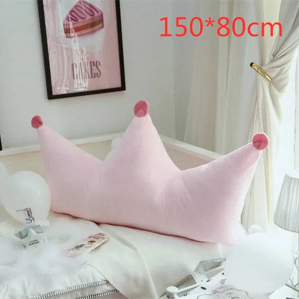 Pink 1 Детская милая плюшевая игрушка, детская кровать, корона на спине, подушка, украшение детской комнаты, мультяшная мягкая игрушка, подарок на день рождения, Рождество - Цвет: Pink 1