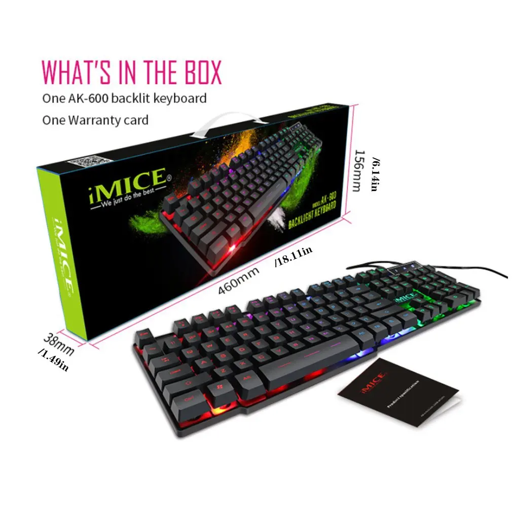 Игровая клавиатура iMice с RGB подсветкой 104 клавиш|Клавиатуры| |