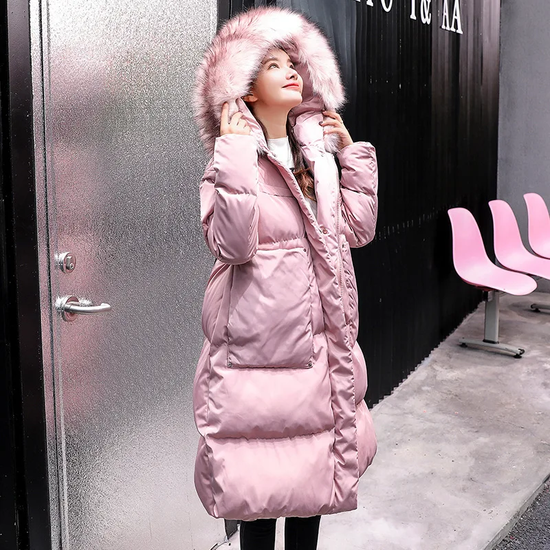 Warm Down Jacket Winter Parker Women Winter Coat Women Cotton Quilted Coat Winter Jacket Women Long Coat With Fur Collar Coats