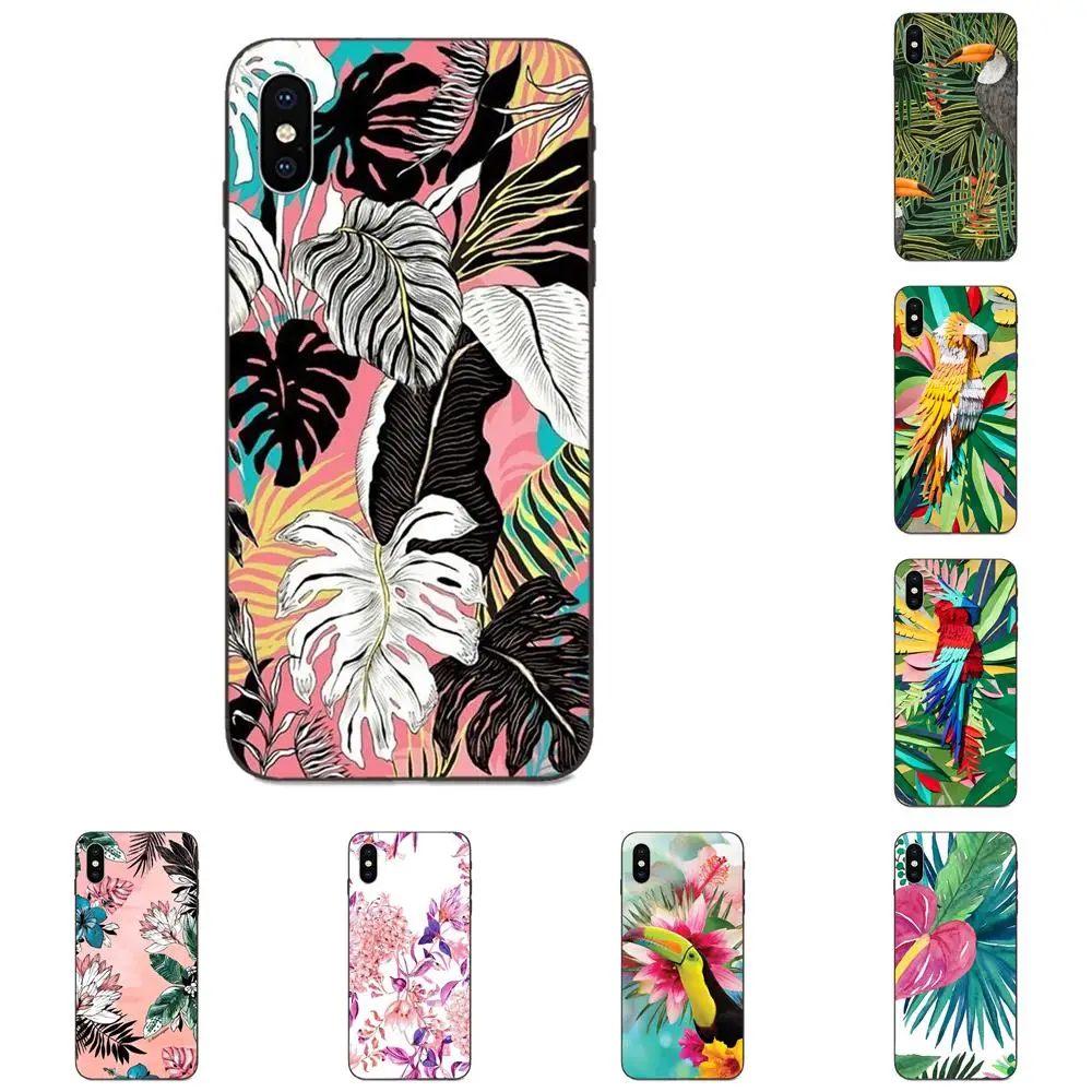 Tropical Jungle Birds Flower Leaf For Galaxy A3 A5 A6 A6s A7 A8 A9 A10 A20E A30 A40 A50 A60 A70 A80 A90 Plus 2018 TPU Capa Case | Мобильные