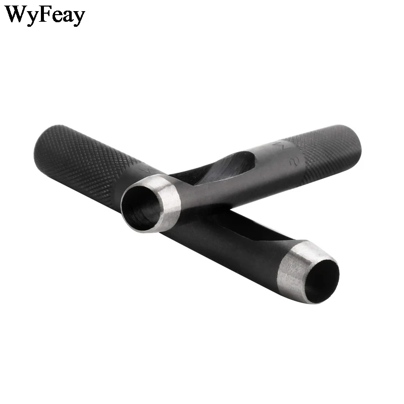 12 Teile/los Leathercraft 1mm-10mm Qualität Runde Carbon Stahl Leder Handwerk Locher Puncher Uhr Gürtel Band kunststoff Gummi Werkzeuge – Detail 7