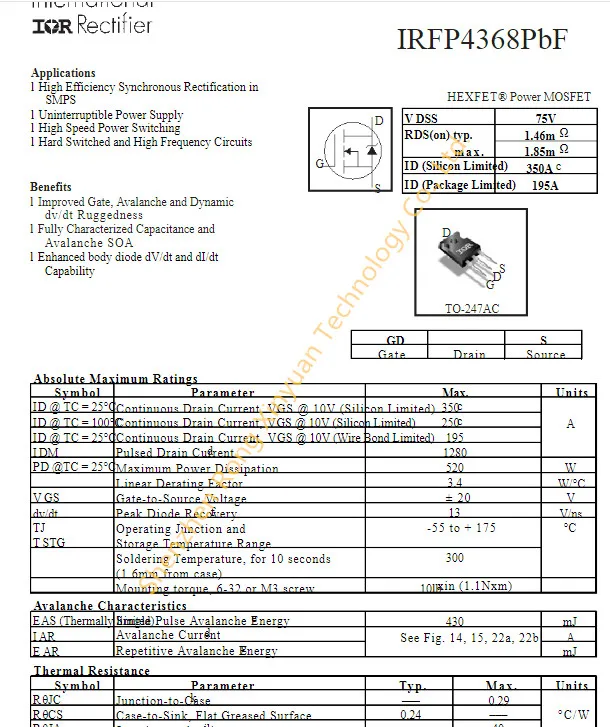 IRFP4368PBF 1