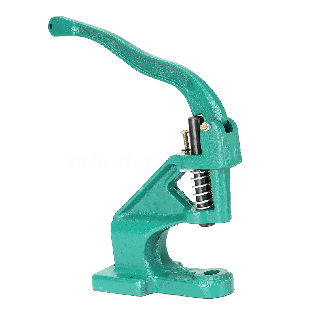 1Pc Manual Hand Pressure Snap Pressing Machine Clamp Snap Clip On Tool Metal Green HPressing Button Machine