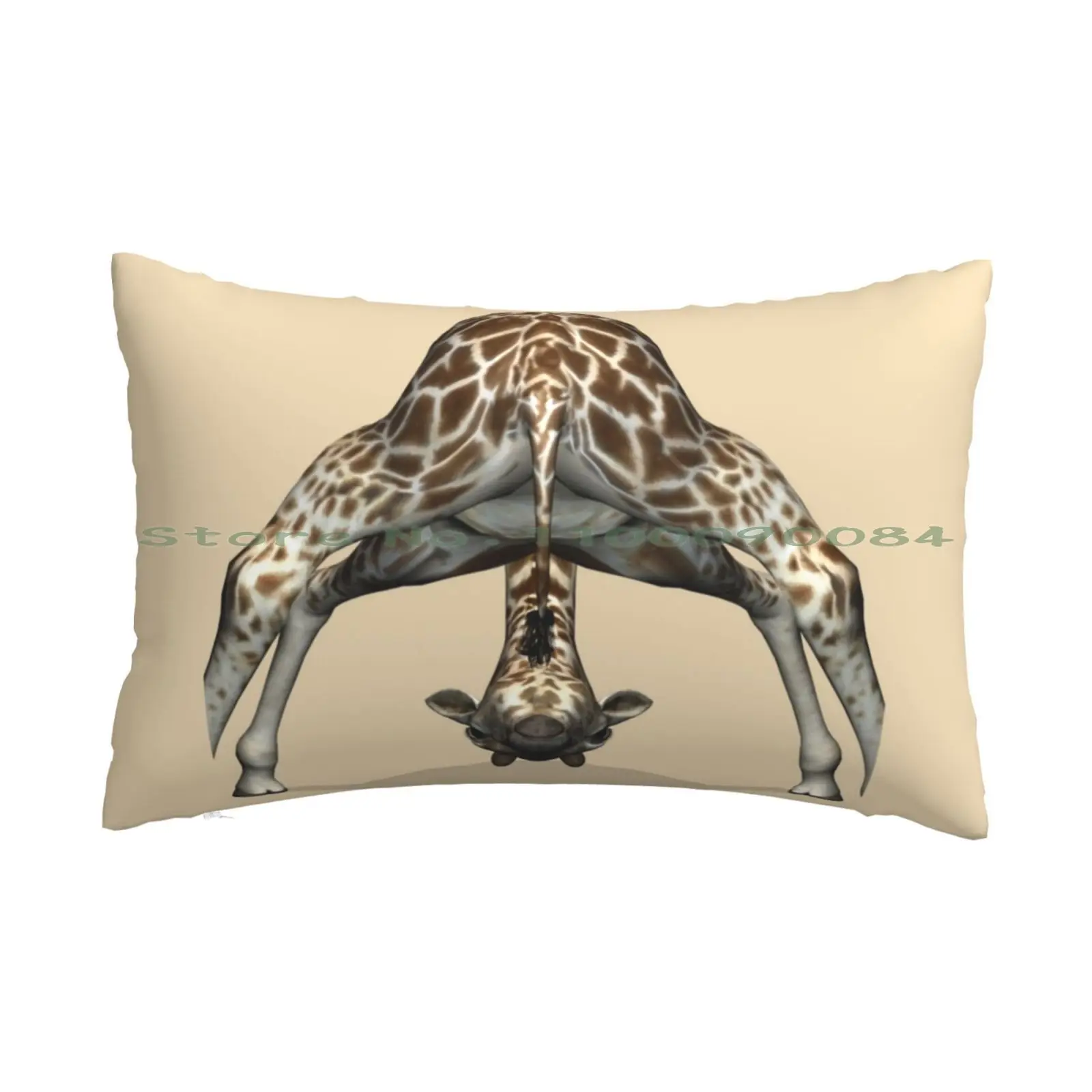 

Childish Giraffe Pillow Case 20x30 50*75 Sofa Bedroom Funny Comical Humor Giraffe Crazy Pilates Yoga Stretching Flexible