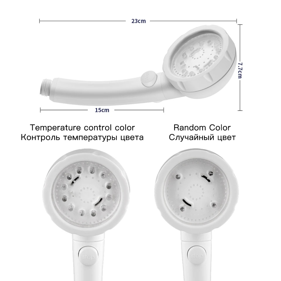 Led Light Shower Head Water Saving Shower Faucet LED Bathroom Shower lights Temperature Control Grifo Ducha Chuveiro