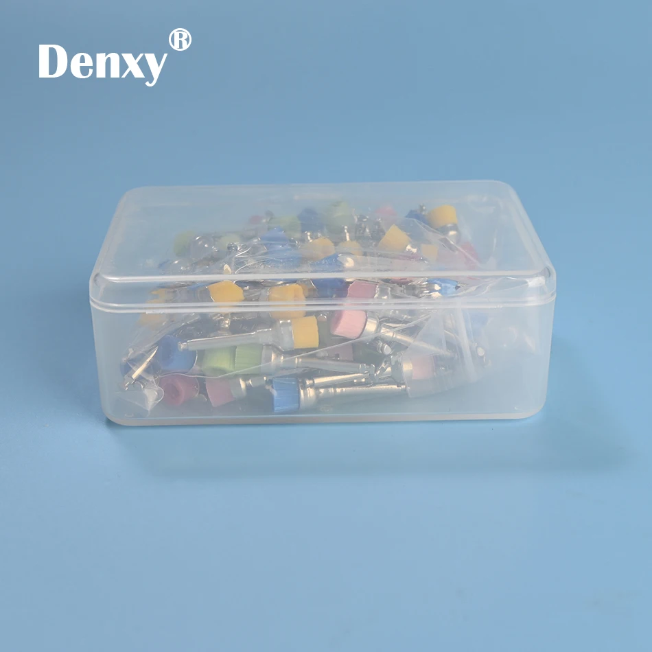 Denxy 200 шт зубные нейлоновое полировочное кисти миска Форма зубная