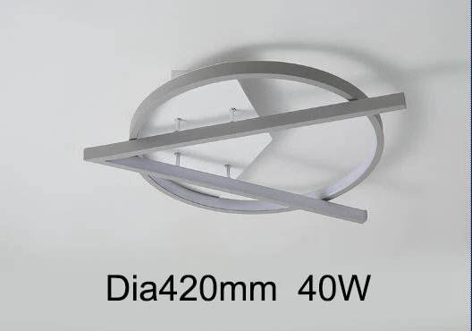 Style C Dia420mm Новые современные потолочные светильники для спальни, кабинета, гостиной, ресторана, серый+ белый цвет, поверхностный монтаж, потолочный светильник, AC90-260V - Цвет корпуса: Style C Dia420mm