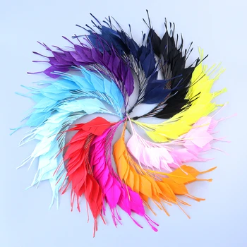 

Diy Wedding Bridesmaid feather bouquet Beautiful Feather Flower 25-30 CM Long Real Goose Feather Craft Plumes Dyed