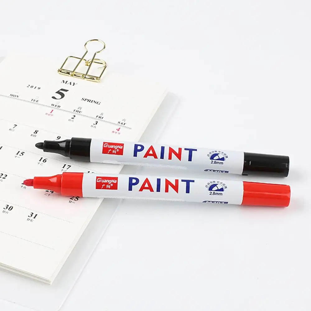 Универсальный Автомобильный цветной маркер для рисования шин белый ручка