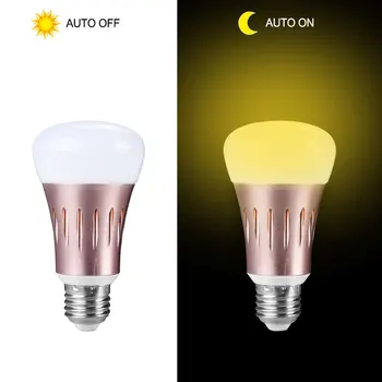 

LED automatic light bulb E27 15W dusk to dawn smart bulb 85V-265V daylight night light automatically on / off for stair corridor