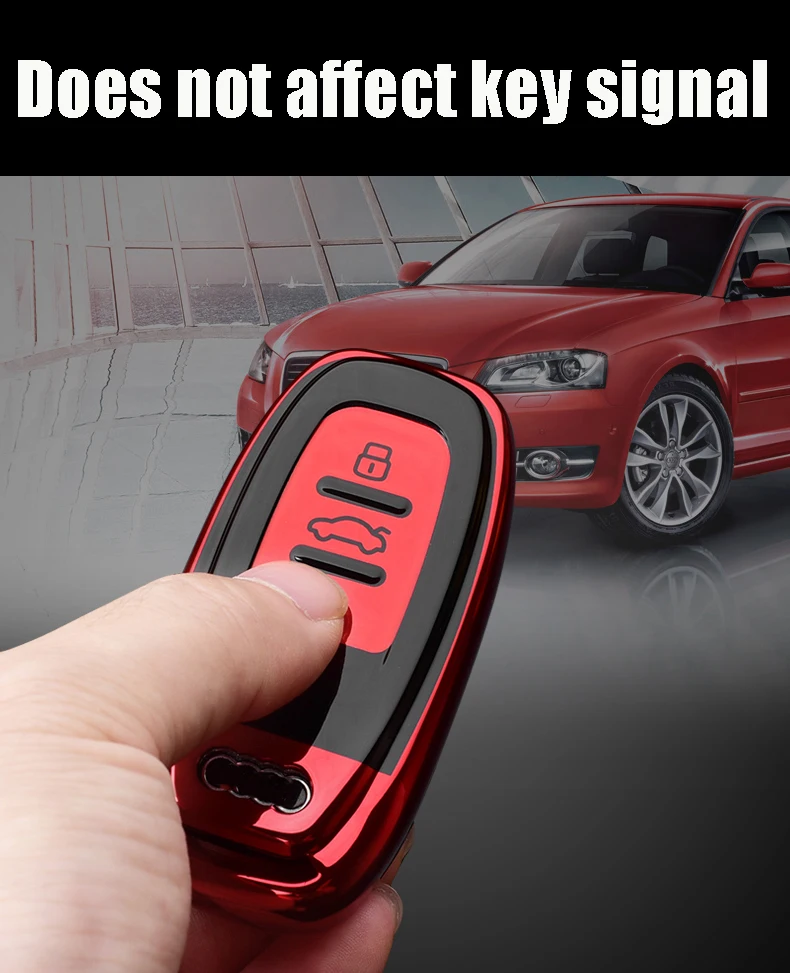 ZOBIG ТПУ крышки ключа автомобиля чехол для Audi A5 Q7 S4 S5 A4 B9 Q7 A4L и формирующая листы для кровли 4 м TT TTS RS 8 S смарт-ключ чехол