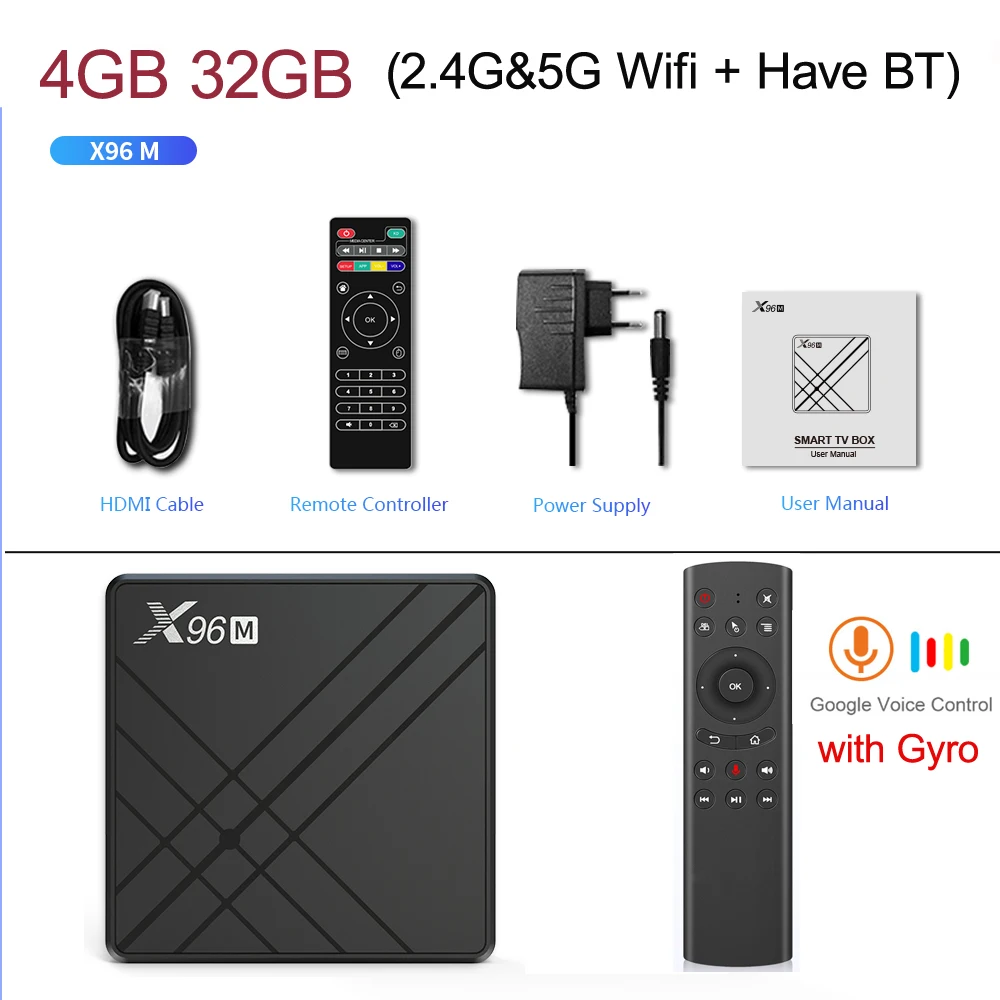 4G32G add G20 X96 M X96 Smart Android 9,0 tv BOX 4 Гб 64 ГБ 32 ГБ Allwiner H603 четырехъядерный 2,4G& 5G Wifi BT 6K HDR Youtube Netflix Отт видео плеер - Цвет: 4G32G add G20
