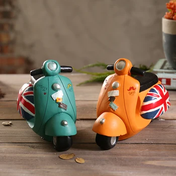 

American creative motorcycle decoration office cafe decoration resin crafts