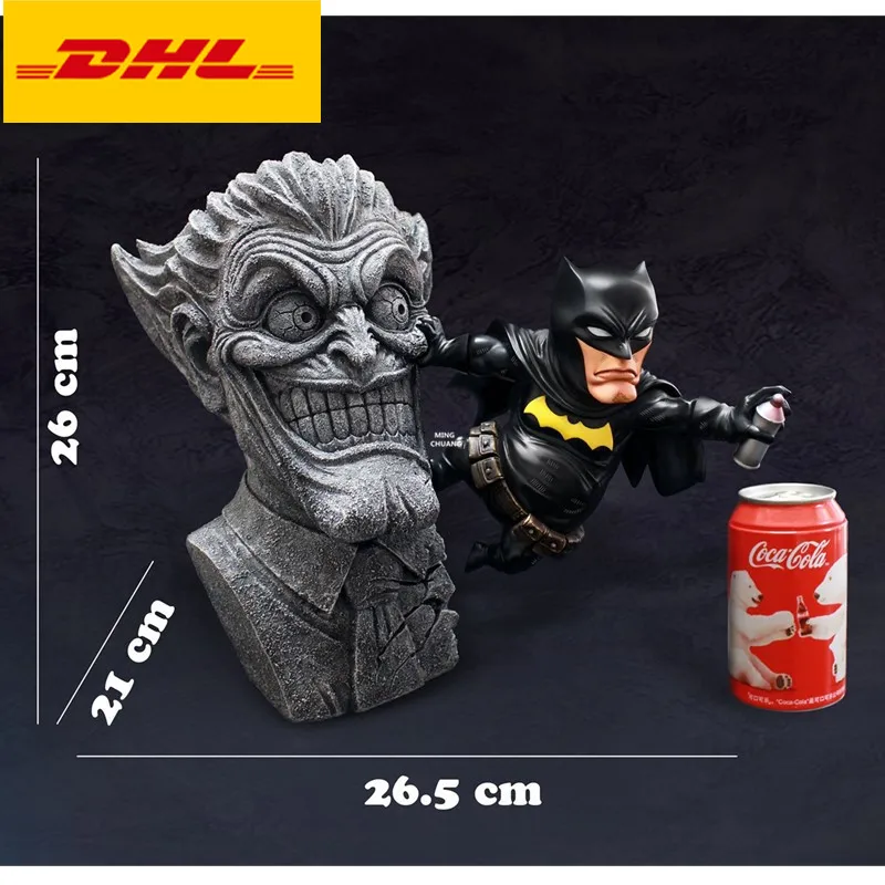 

10" The Avengers Statue Batman Bust Bruce Wayne Full-Length Portrait The Dark Knight GK Action Figure Toy BOX 26CM V554